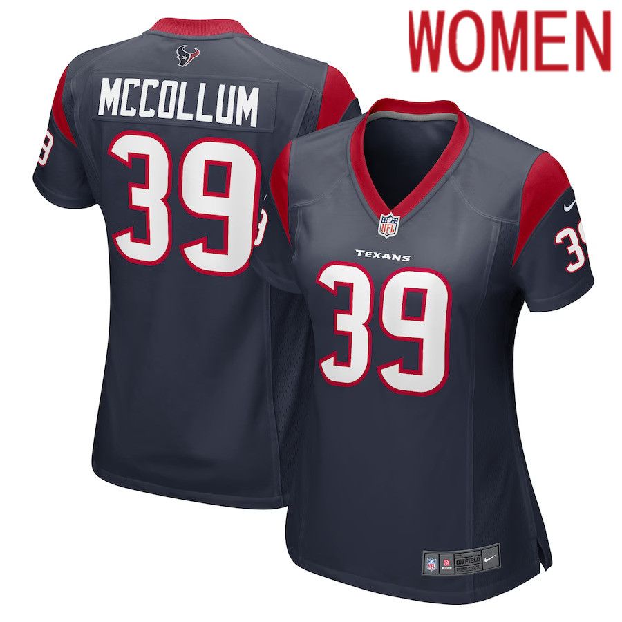 Women Houston Texans #39 Tristin McCollum Nike Navy Game Player NFL Jersey->women nfl jersey->Women Jersey